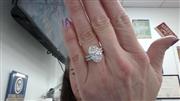 Lab Grown Lady's Diamond Wedding Set 80 Diamonds 7.89 Carat T.W. 14K White Gold